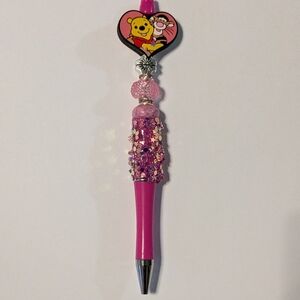 Pink Winnie-the-Pooh Themed Beaded Kids Pen